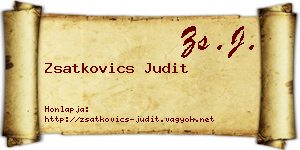 Zsatkovics Judit névjegykártya